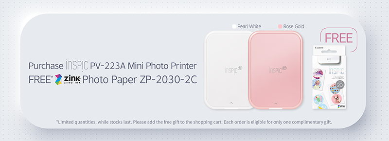 新品 Canon iNSPiC PV-223-WH 本体 iNSPiC PV-223A Mini Photo Printer – Canon Online Store 網上商店