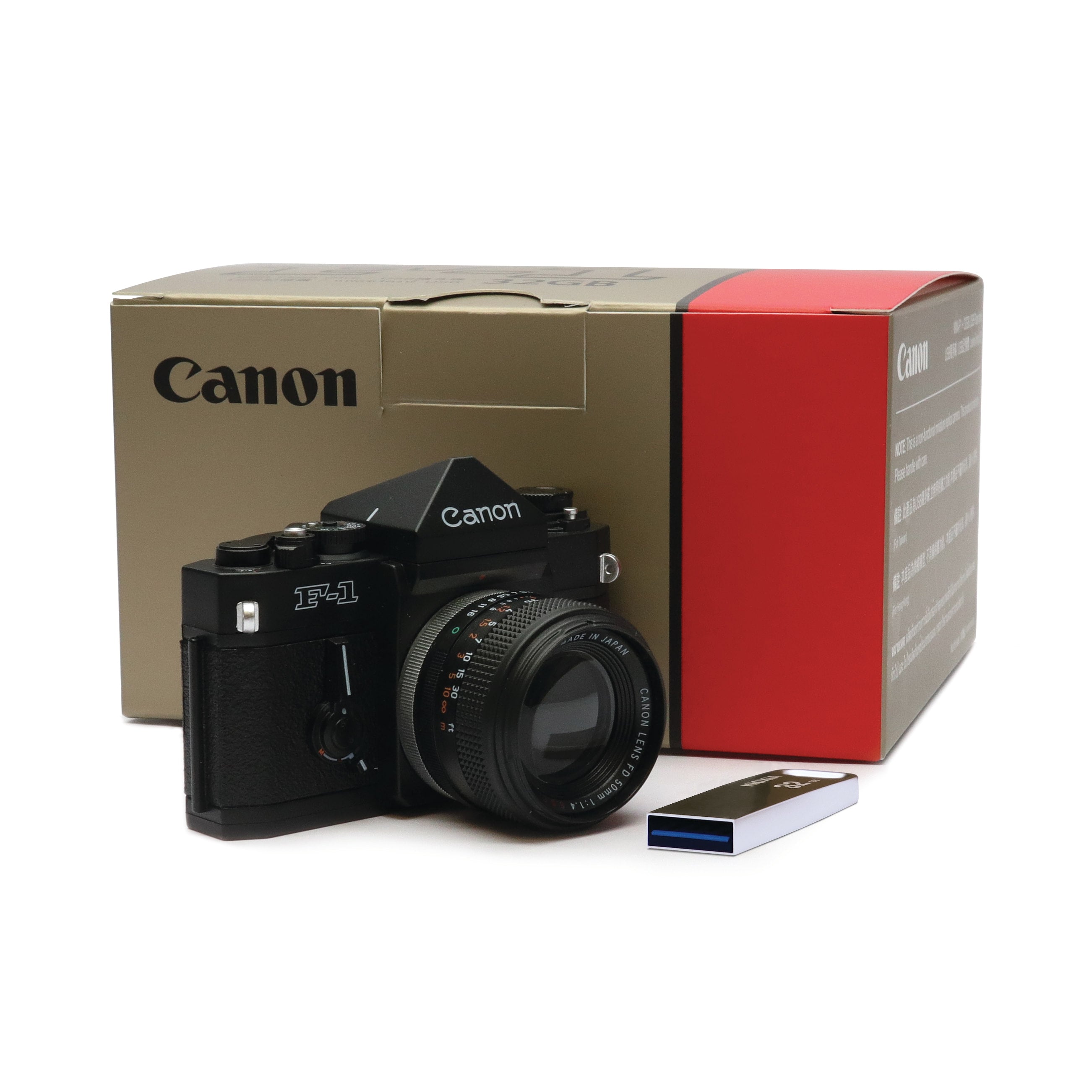 Canon F-1 miniature with 32GB USB flash drive